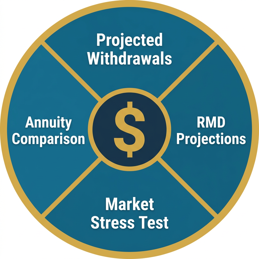 Your Retirement Income Report: Projected Withdrawals, RMD Projections, Market Stress Test, Annuity Comparison